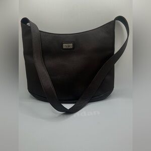 The Sak Women’s Dark Brown Mocha Pebbled Leather Shoulder Bag Purse  Size OS